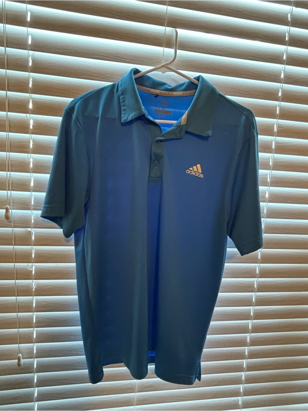 adidas Men’s Teal Blue Golf Polo with Logo